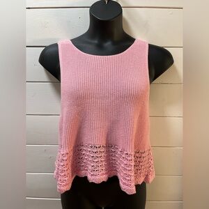 ❣️525 AMERICA – Pink Knit Tank Top (XL)